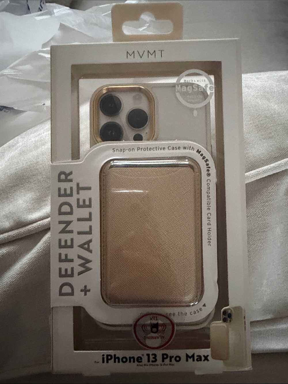 MVMT Defender + Wallet Snap-On Case for iPhone 13 Pro Max - Gold